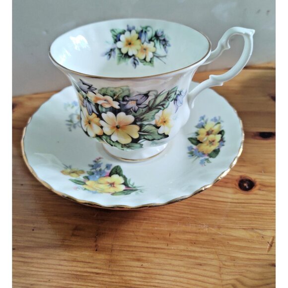 Vintage Royal Albert Cup & Saucer Set Summertime Series Partridge Pea - Picture 2 of 13